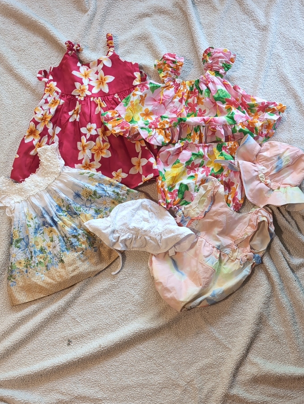 Baby Girls Summer Outfit Bundle - Multiple Brands All 3-6 Month